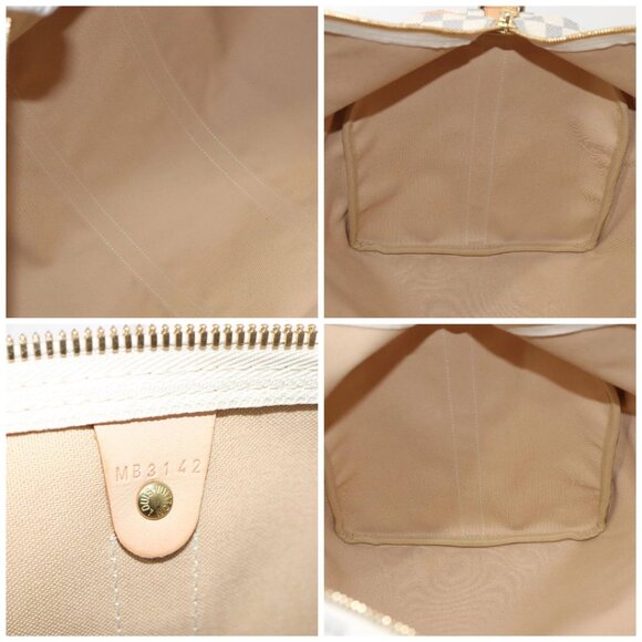 LOUIS VUITTON Damier Azur Keepall Bandouliere 55 Boston Bag N41429 Auth 78568SAV - Picture 15 of 16